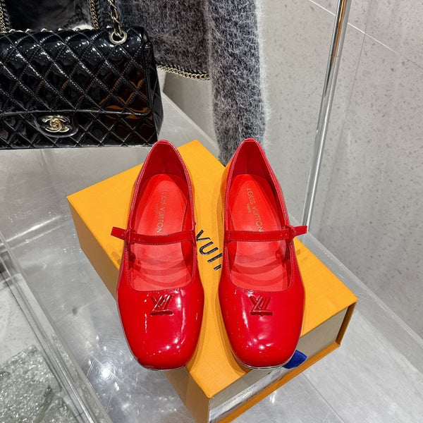 LV Swing Ballet Flat Red Patent Leather 610708
