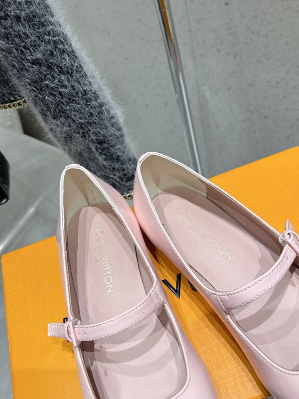 LV Swing Ballet Flat Light Pink Patent Leather 610710