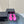 SL CRYSTAL T-STRAP FLAT SANDAL BRIGHT PINK SATIN