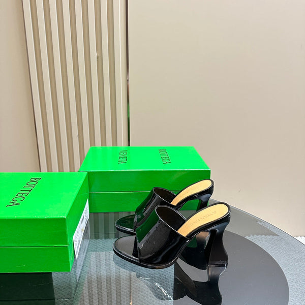 BV 26s High Mule 9.5cm Black Calfskin