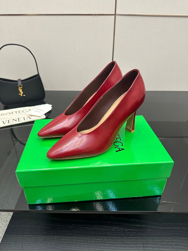 BV Pump 90mm Red Calfskin 427645