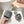 Miu Slides Light Grey Leather Fur 739561