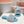 Miu Slides Light Blue Fur Leather 739564