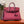 KELLY SELLIER 25 BAG IN CURRANT RED OSTRICH LEATHER WITH SILVER HARDWARE (MADE - TO - ODER)