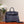 KELLY SELLIER 25 BAG IN SPACE BLUE OSTRICH LEATHER WITH SILVER HARDWARE (MADE - TO - ODER)