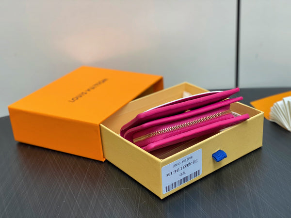 LV x TM Portfolio Claire Pink Gold Leather 329898