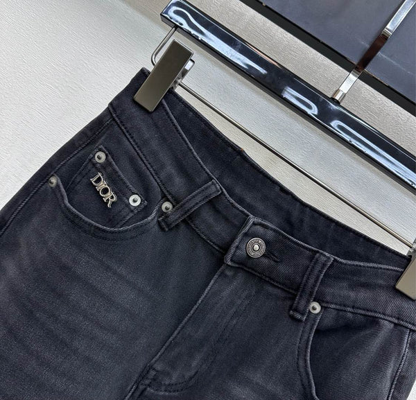 CD Straight-Leg Jeans Black Cotton Polyester 351736