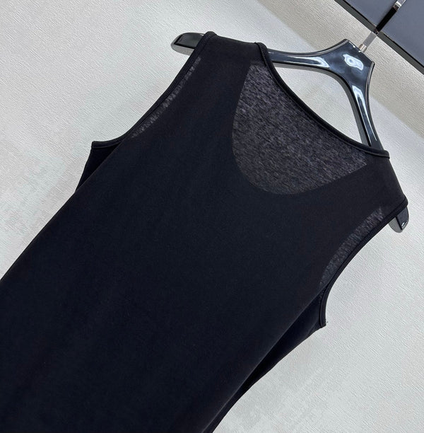 YSL 26s Icons Vest Black Cotton 363972