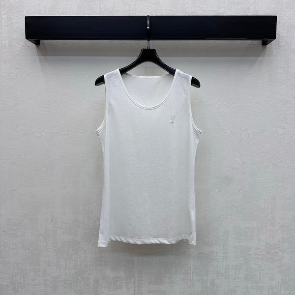 YSL 26s Icons Vest White Cotton 363970
