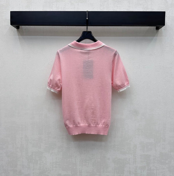 GG Polo Shirt Pink Cotton 378343