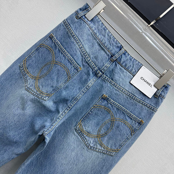 CC 26s Label Straight-Leg Jeans Denim 422636