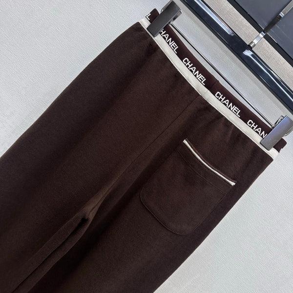 CC 26s Letter-Embroidered Trousers Wool Polyester 422569