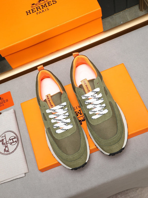 HM Men's Sneaker Green Suede 619320