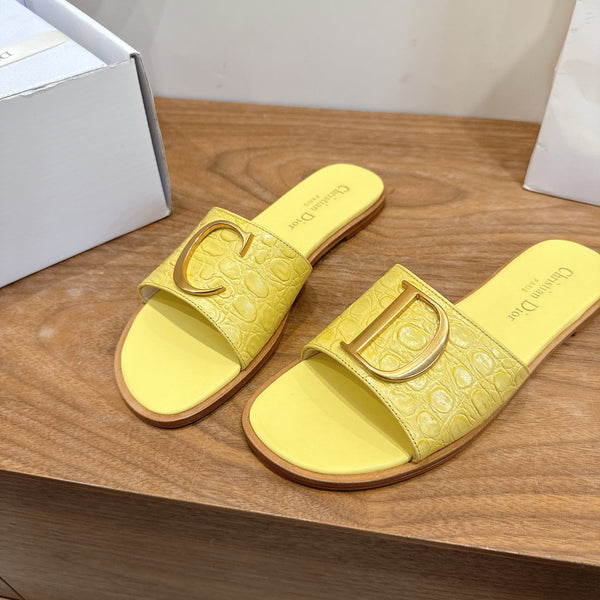 CD 26s Montaigne Slides Yellow Alligator – Effect Leather 998814