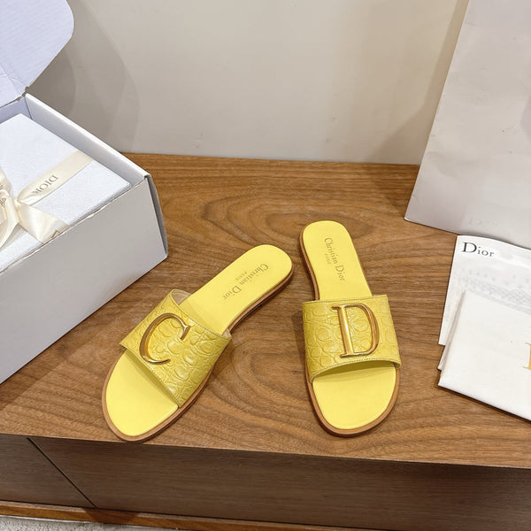 CD 26s Montaigne Slides Yellow Alligator – Effect Leather 998814