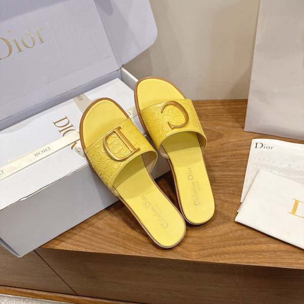 CD 26s Montaigne Slides Yellow Alligator – Effect Leather 998814