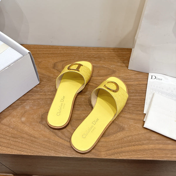 CD 26s Montaigne Slides Yellow Alligator – Effect Leather 998814