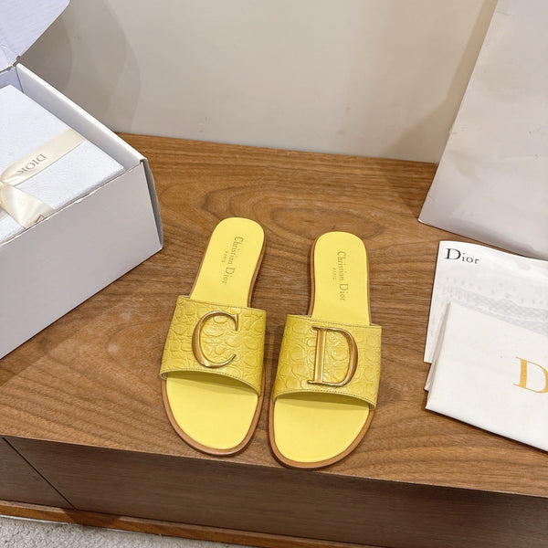 CD 26s Montaigne Slides Yellow Alligator – Effect Leather 998814