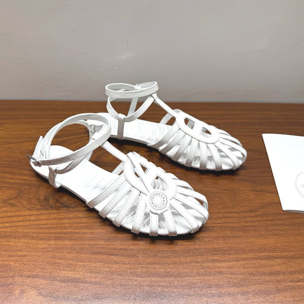 HM Nour Sandals White Leather 849482