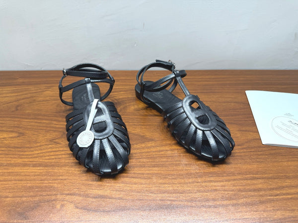 HM Nour Sandals Black Leather 849483