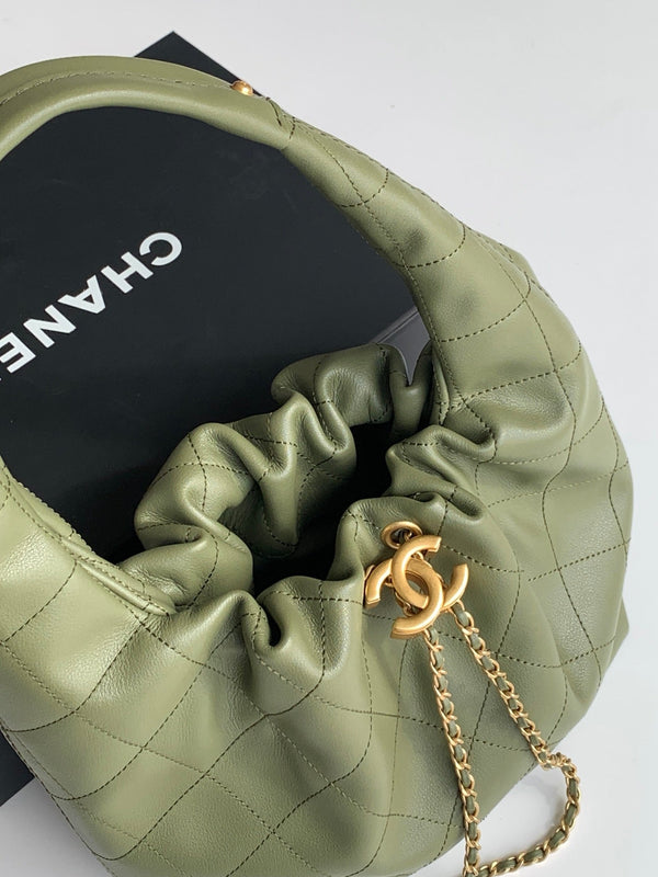 CC 2025 Hobo Bag 32cm Olive Calfskin
