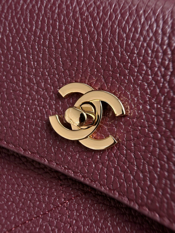 CC 26s Small Shopping Bag 38CM Burgundy Calfskin 143385