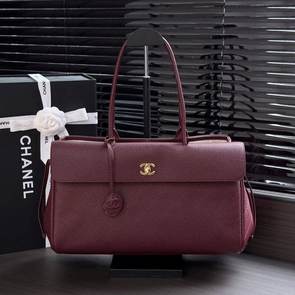 CC 26s Small Shopping Bag 38CM Burgundy Calfskin 143385