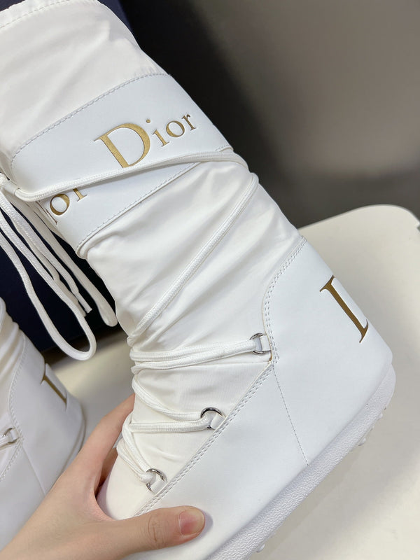 CD Short Boots 60mm In White Cowhide 989712