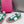 Upvillage Trainer In Dark Green Mix Lotus Pink Suede With Laminated Calfskin 989606
