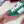 Upvillage Trainer In Dark Green Mix Lotus Pink Suede With Laminated Calfskin 989606