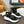 CHLOÉ NAMA WEDGE SANDALS IN BLACK FABRIC AND WHITE RUBBER