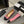 ballet flat pink embroidered fabric black grosgrain