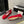 ballet flat red embroidered fabric