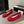 ballet flat red embroidered fabric