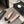 ballet flat blush calfskin black grosgrain