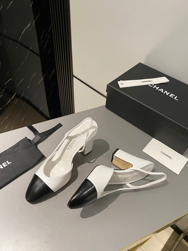 CC Slingback 95mm White Lambskin