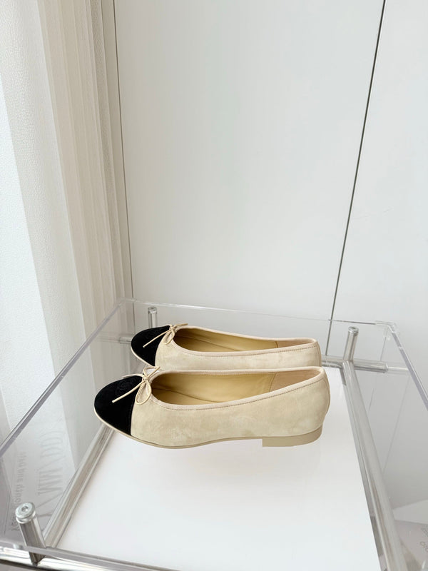 CC Ballet Flat Yellow Pastel Suede 238762