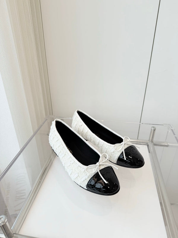 CC Ballet Flat White Fabric 238773