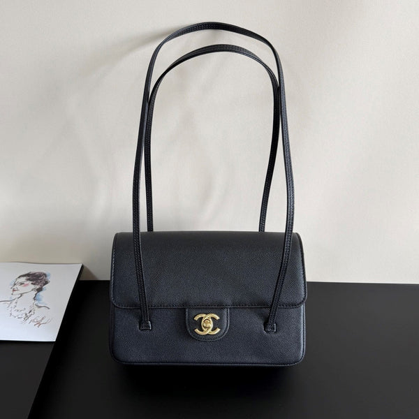 Chanel 26 Shoulder Bag 22 Black Caviar Leather