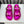 dad sandals dark pink metalic lambskin mules