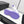 CC SNEAKER IN WHITE MIX IRIS PURPLE EMBROIDERED LAMBSKIN