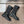 CD Ankle punk-inspired women's boots black cowhide with nylon cloth