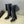 YSL 2025 High-Heeled Pointed-Toe Knee-High Rider Boot Black Calfskin 574018