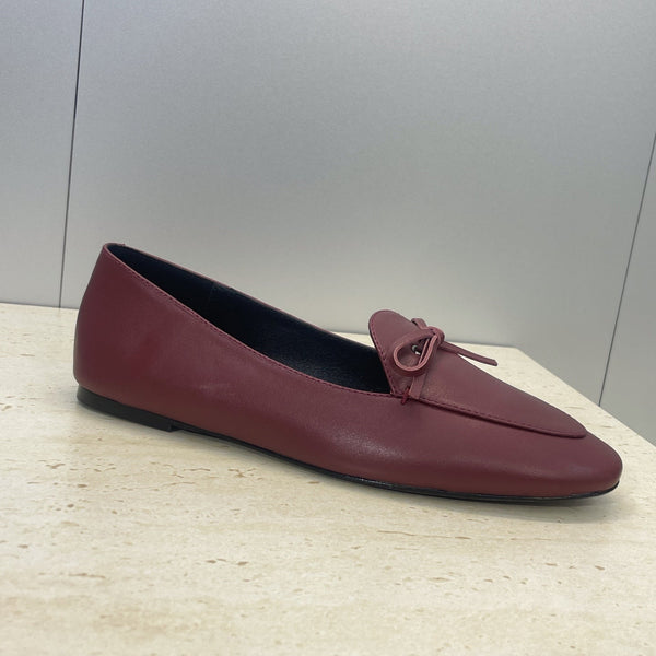 CL 26s Ballet Flats In Dark Red Lambskin With Bow