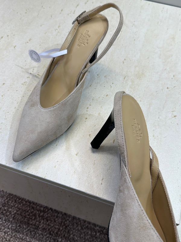 HM Nicoletta Slingback 9cm Khahi Suede 830194