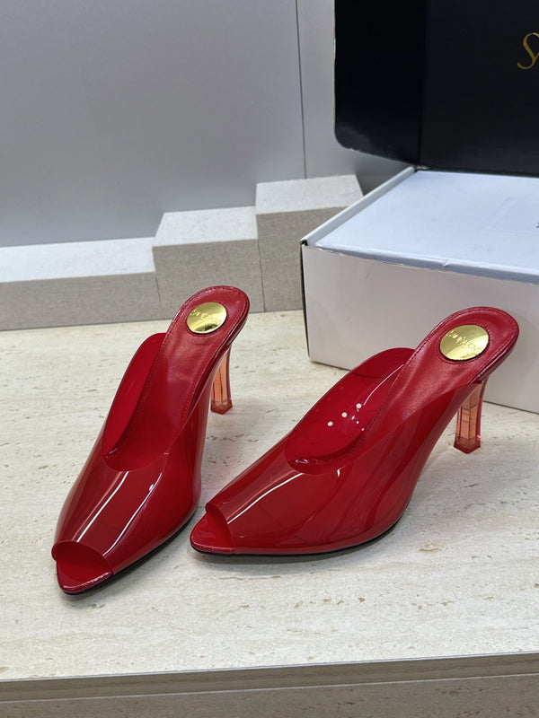 YSL Sabrina Mules 8.5cm Red TPU 959687