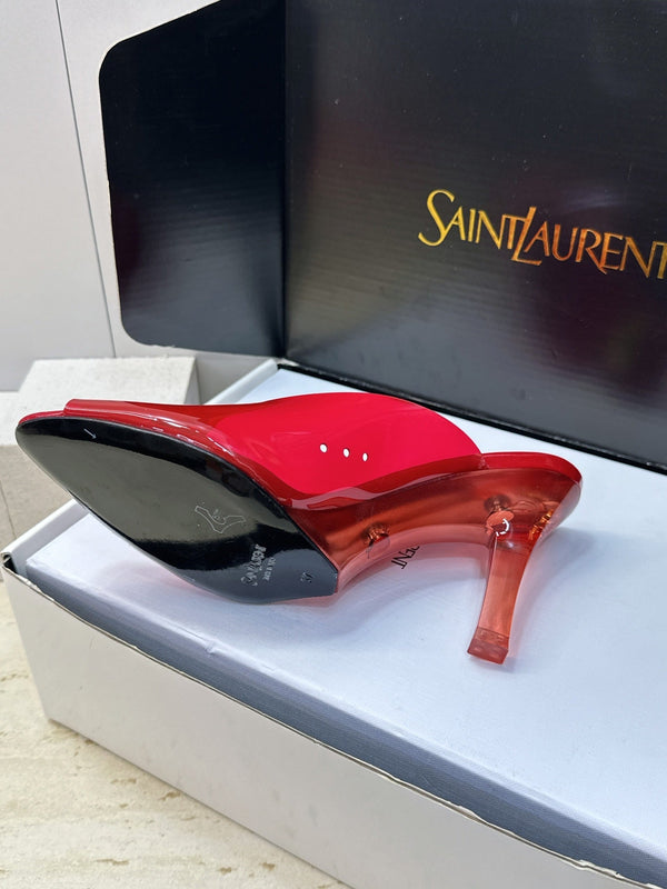 YSL Sabrina Mules 8.5cm Red TPU 959687