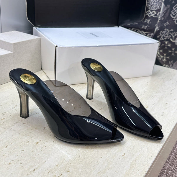 YSL Sabrina Mules 8.5cm Black TPU 959688