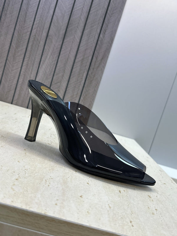 YSL Sabrina Mules 8.5cm Black TPU 959688