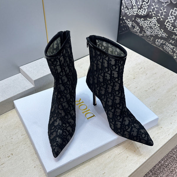 CD 26s Ardiorble Ankle Boots Black Mesh Leather 959599